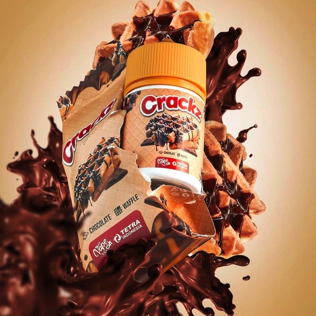 LIQUIDS 60MILI CRACKZ V4 CHOCOLATE WAFFLE ENAK