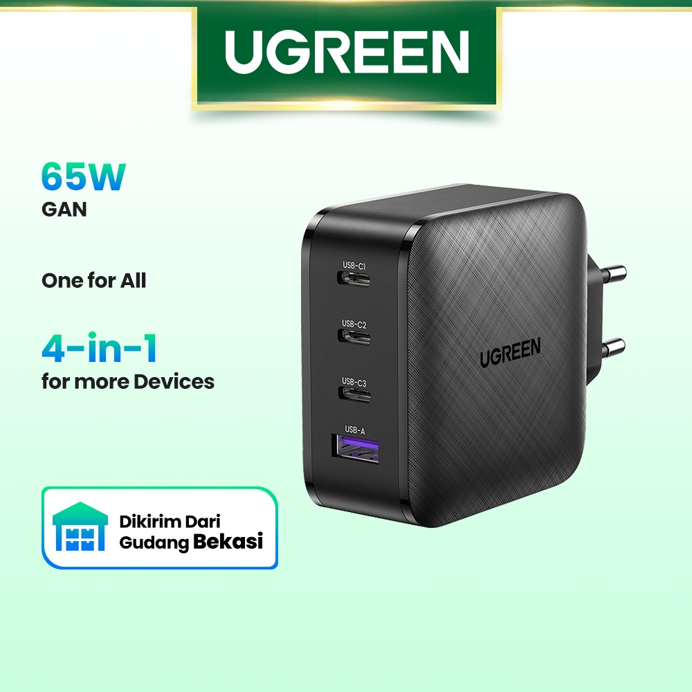 【Stok Produk di Indonesia】Ugreen GaN 65W Charger USB Tipe C QC4.0 QC PD3.0 PD3.0 Fast Charging Untuk iPhone 14 13 pro max / 12 / 11 / xs