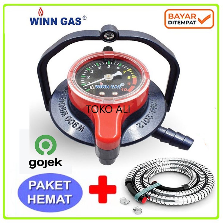 FREE BUBBLE WARP Regulator Winn Gas Regulator Destec Regulator Star Cam Starcam + Selang 1.8 Meter Pengunci Ganda Kwalitas SNI