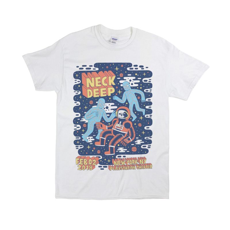KAOS / T SHIRT / NECKDEEP / KAOS BAND NECKDEEP NEWYORK POSTER