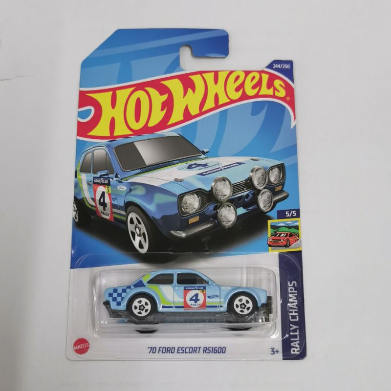 HOT WHEELS Q22 70 FORD ESCORT RS1600 BIRU BLUE