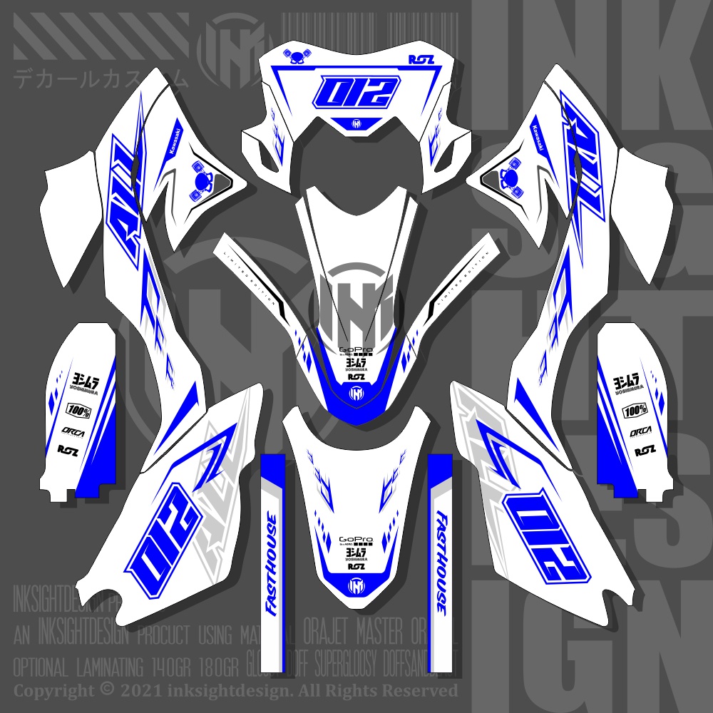 Decal Dtracker 150 KLX Dekal Sticker Motor Custom Supermoto 19