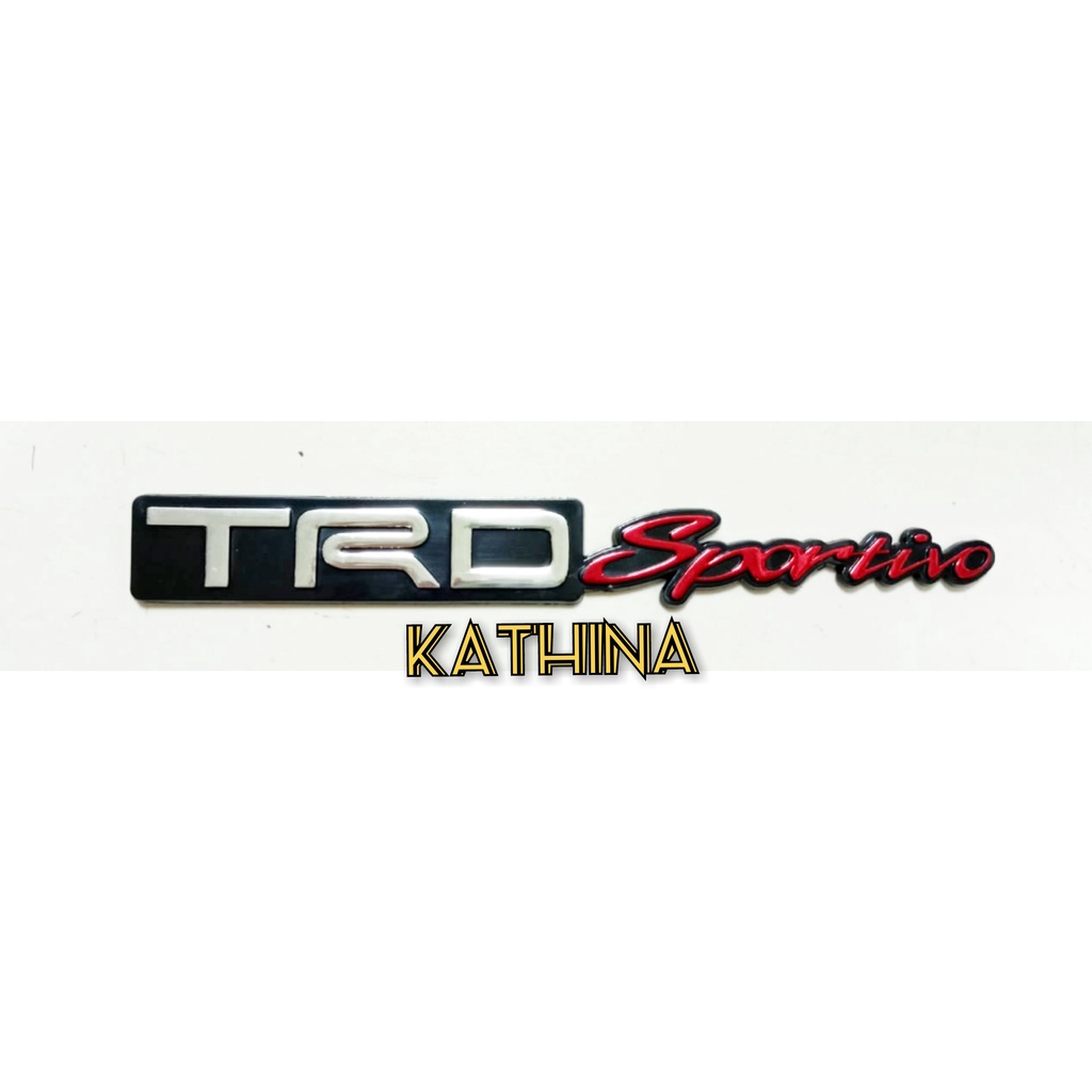 Emblem Logo Tulisan TRD Sportivo Emblem Aksesoris Mobil