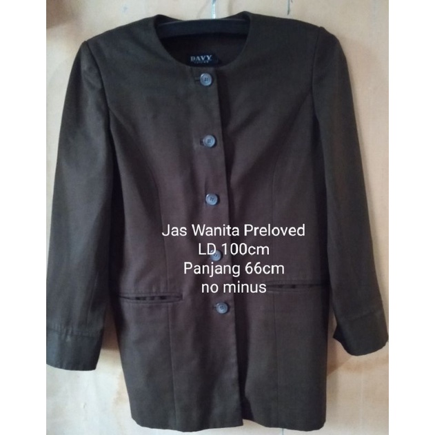 Jas Wanita Coklat Tua Preloved/Jas/Jas Cewek Formal Bekas Murah/Jas Preloved/Jas Coklat Tua Jas Kerj