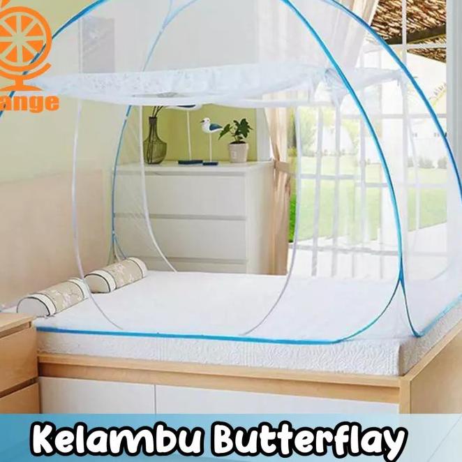 Sale Terbatas MILIKI SEGERA  Gratis Tas Kelambu Tenda Anti Nyamuk Serangga Kelambu Butterfly Dua Pin