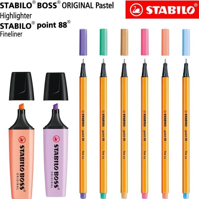

(COD) STABILO Set 8 - BOSS Pastel point 88 Ungu Biru Pink Kuning Hijau SPECIAL Kode 367