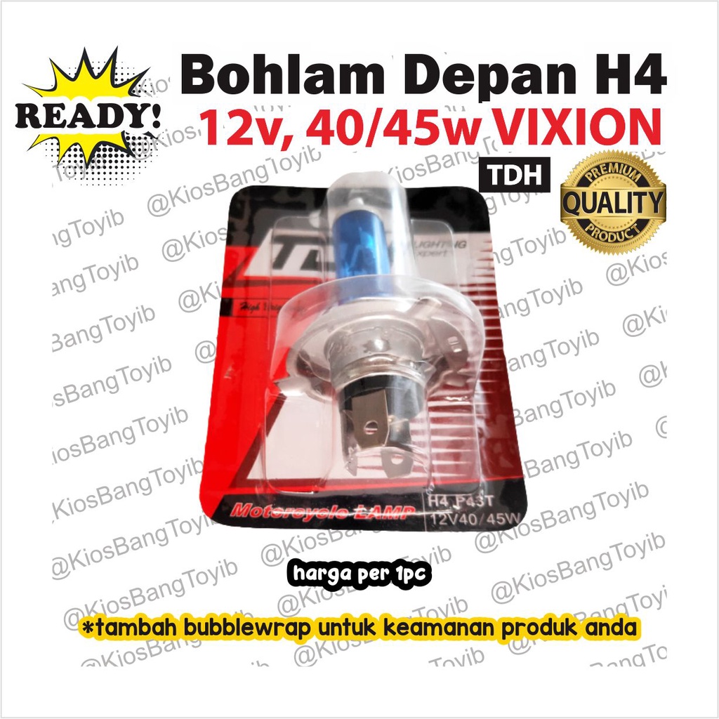 Bohlam Lampu Depan Halogen H4 Vixion Old New 12v 40/45w (TDH)