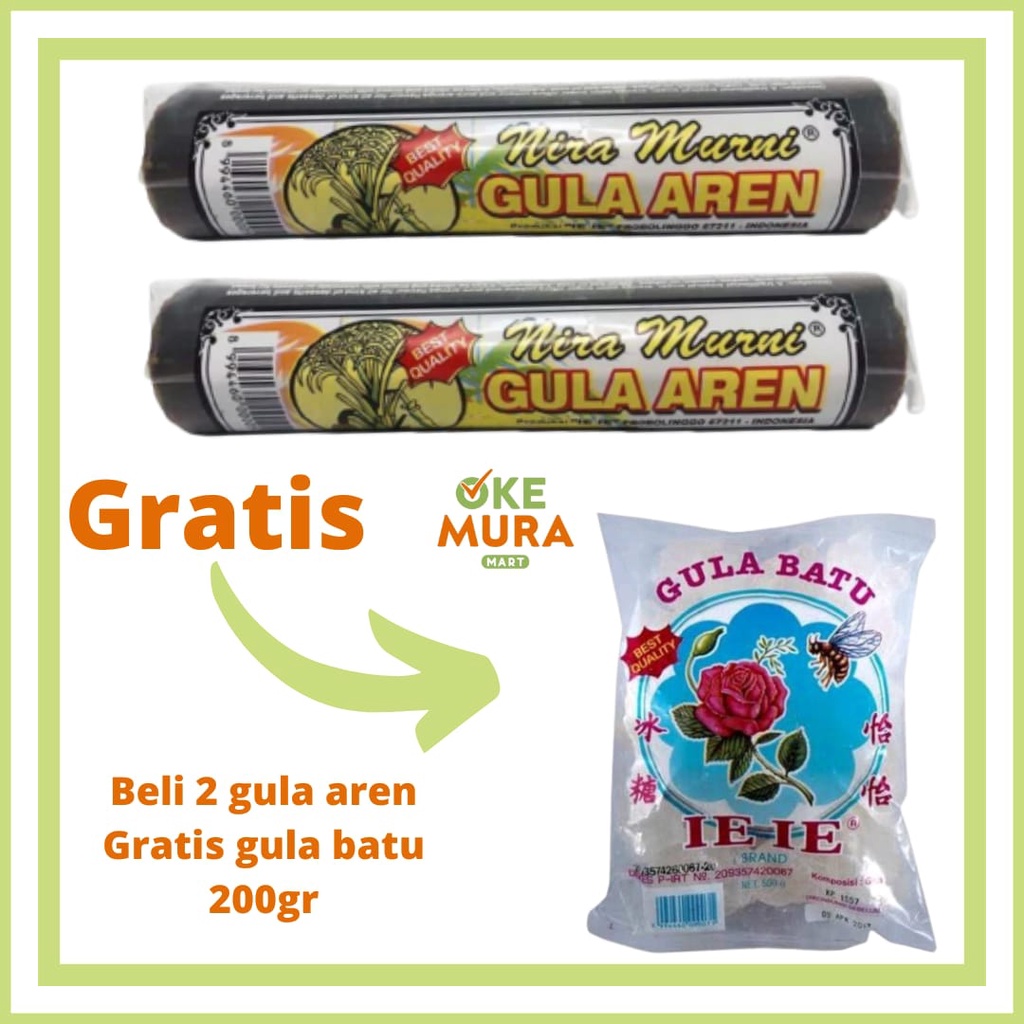 

BELI 2 GRATIS 1 / GULA AREN NIRA MURNI/ GERATIS GULA BATU 200GR/ EDISI TERBATAS