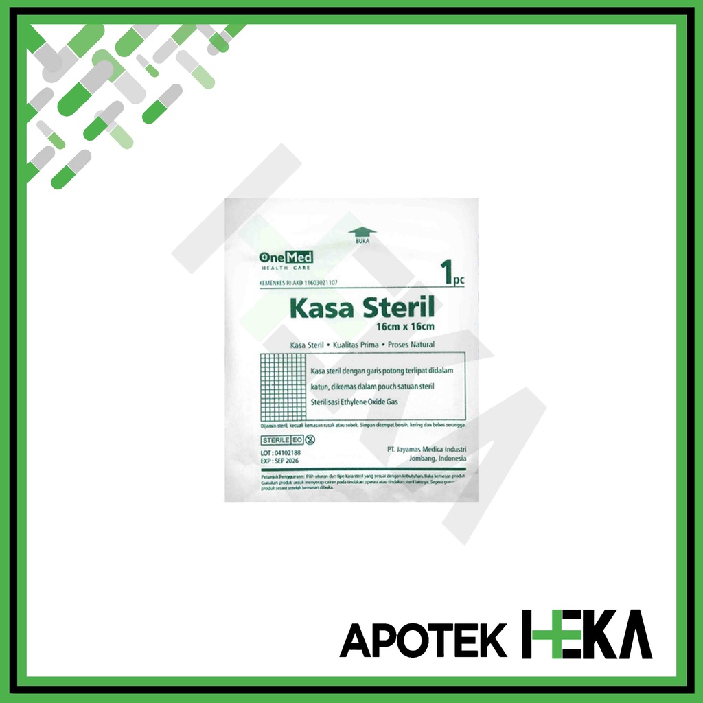 Kasa Sterile 16x16 Onemed 1 pc Kasa Lipat Katun KS B16 (SEMARANG)