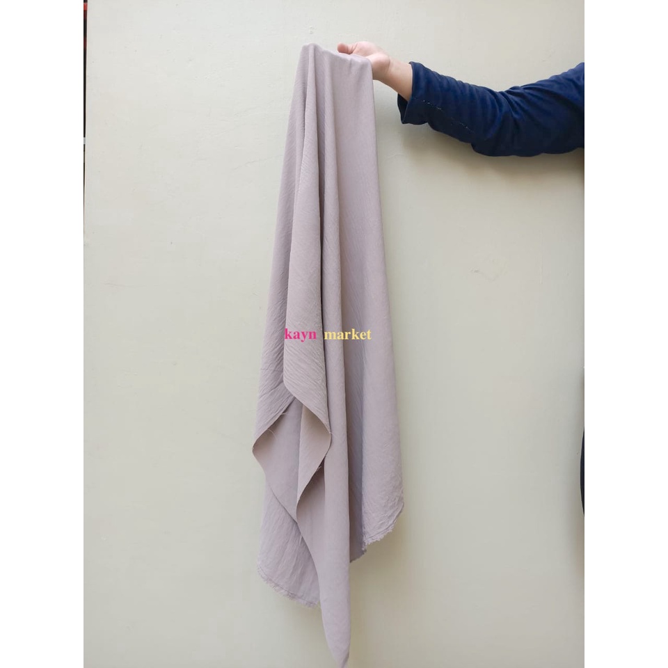 1/2 Meter Kain CEY AIRFLOW CRINKLE Khaki Cream Stretch Premium Grade A Meter Roll Grosir Ecer Fabric