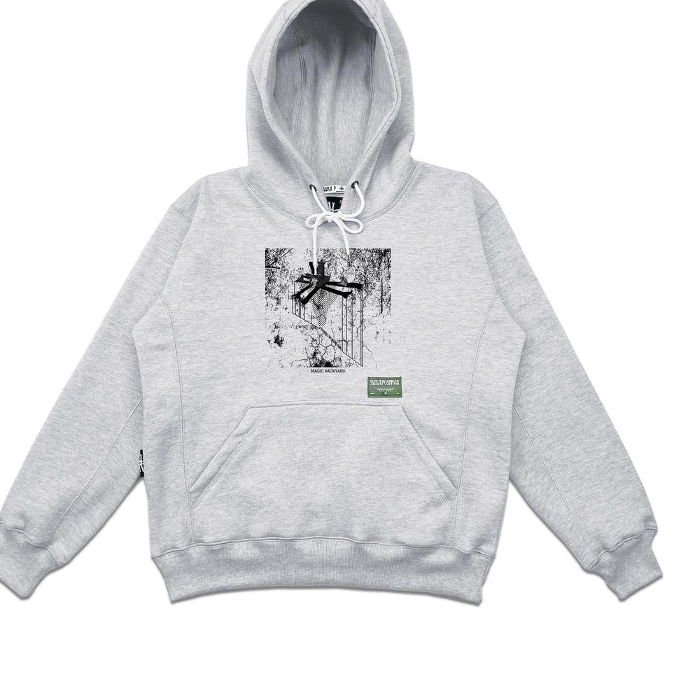 Langsung Kirim Sura Positiva - Hoodie (Vesti) Abu abu Misty