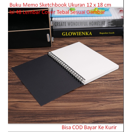 

Buku Memo Sketchbook Ukuran 12 x 18 cm Isi 48 Lembar Cover Tebal Sesuai Gambar