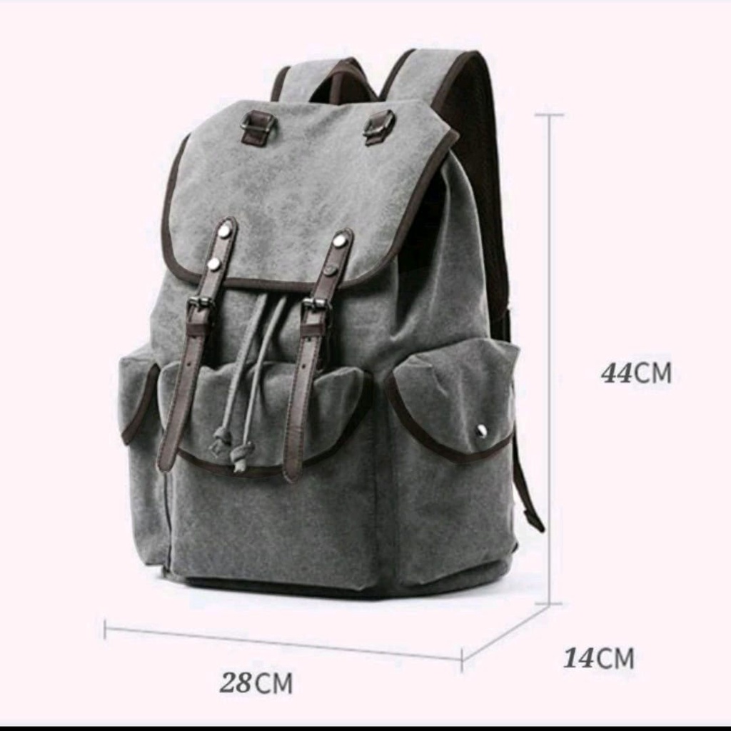 Kbag Klub New Arrival - Tas Ransel Canvas IAC Backpack Up to 10 inch - Tas Sekolah Tas Wanita Daypack