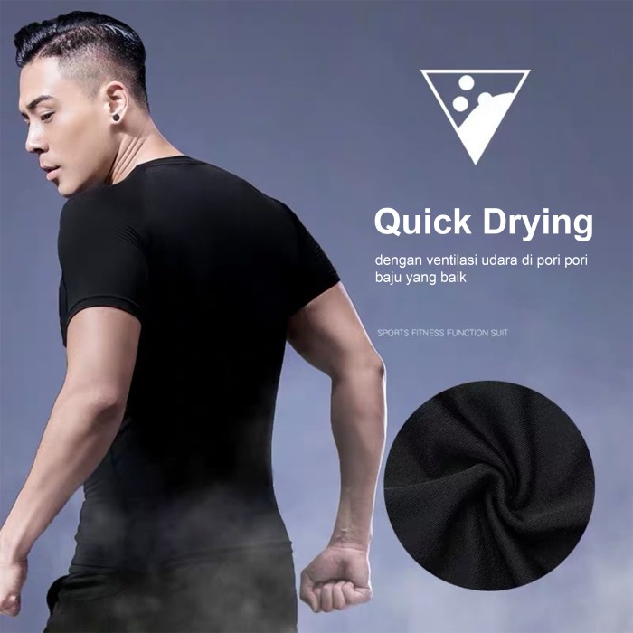 Baju Olahraga Pria Setelan Sports Wear Quick Drying Import