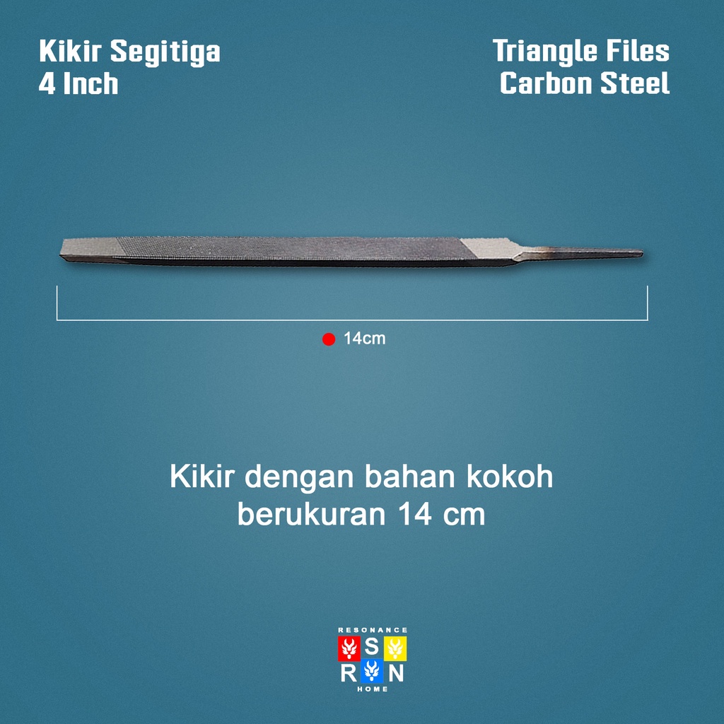 Kikir Segitiga + Gagang 4&quot; Resonance Home