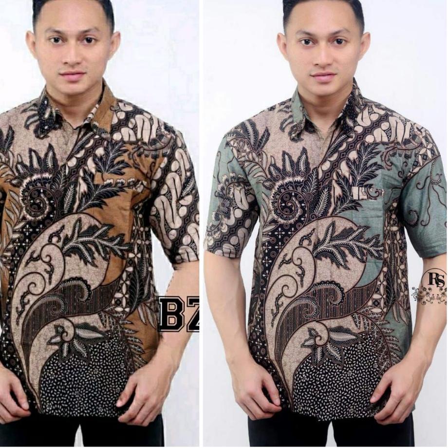 Viral Baju Batik Pria Dewasa 2022 Lengan Pendek Kekinian Kemeja Batik Lengan Pendek Pria Mewah Kemej