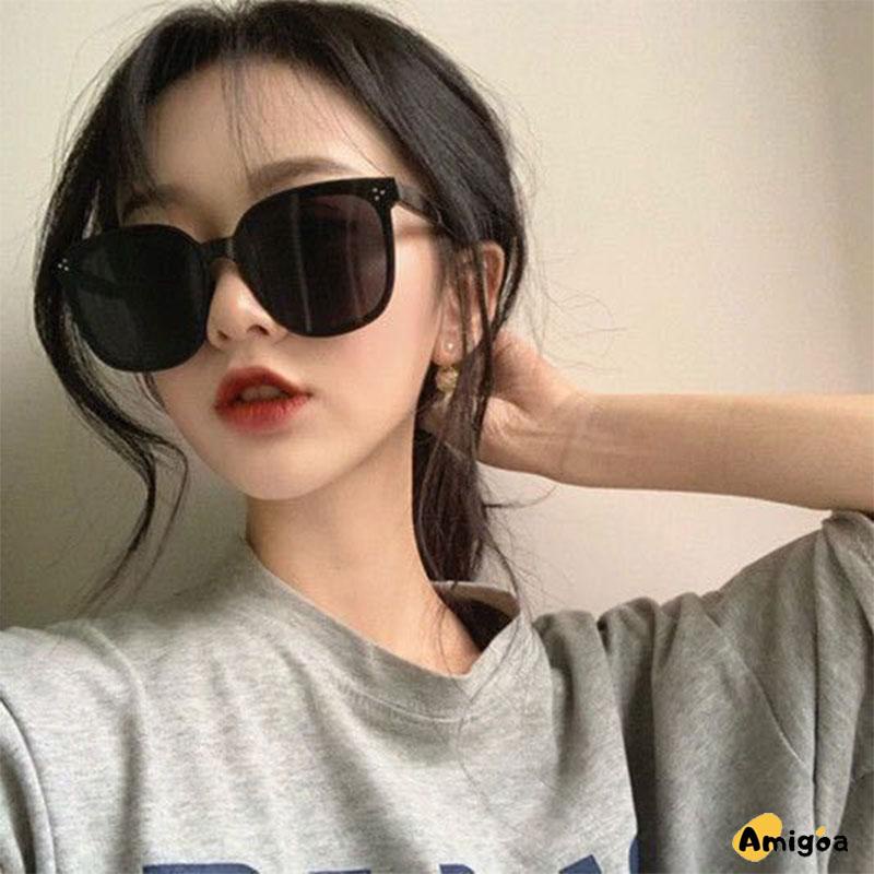 Kacamata Kotak Hitam Korean Fashion Sunglassess Wanita/Pria Unisex - AG2