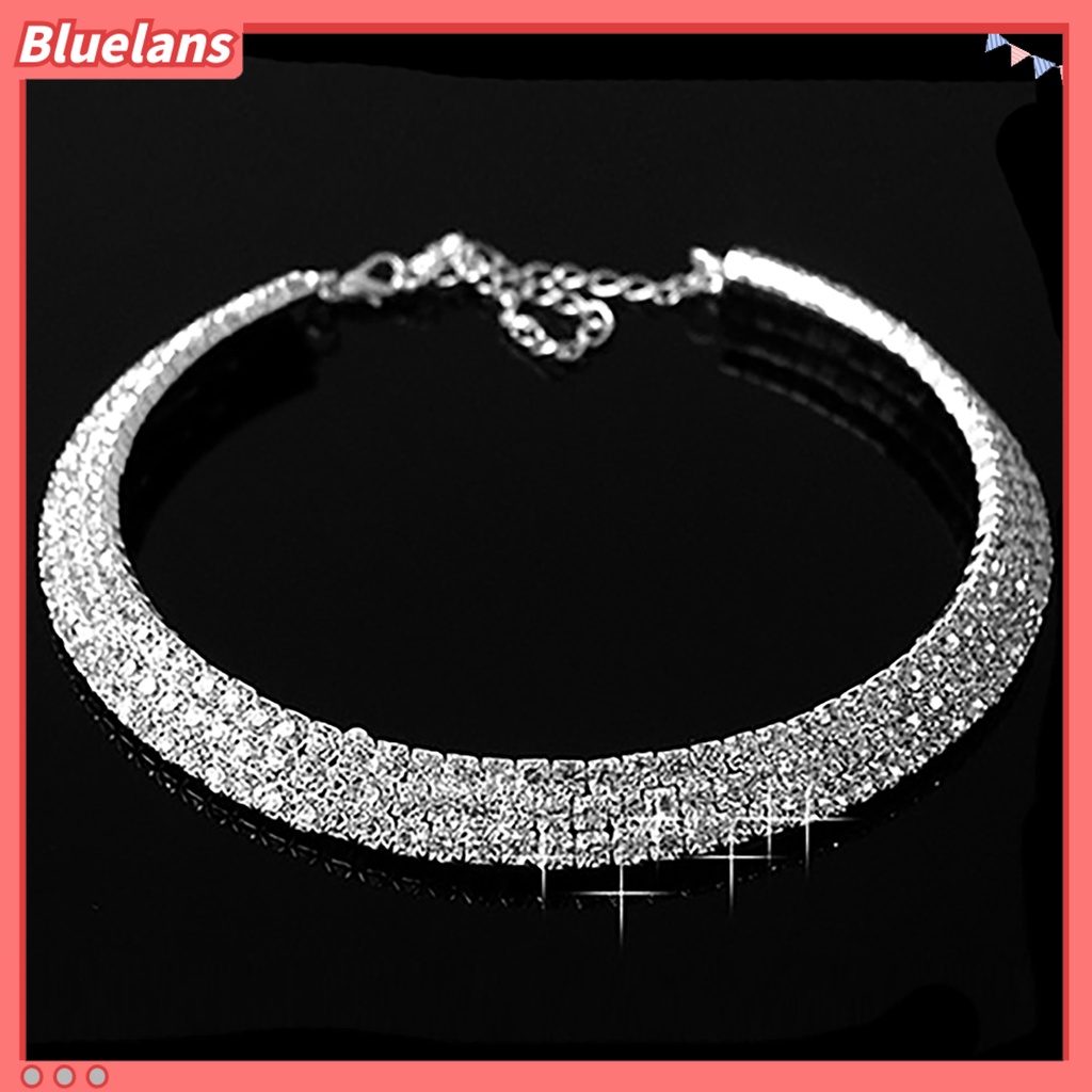 Baru! Kalung Choker Kristal Dengan Hiasan Berlian Tiruan Untuk Pernikahan Pesta Ulang Tahun