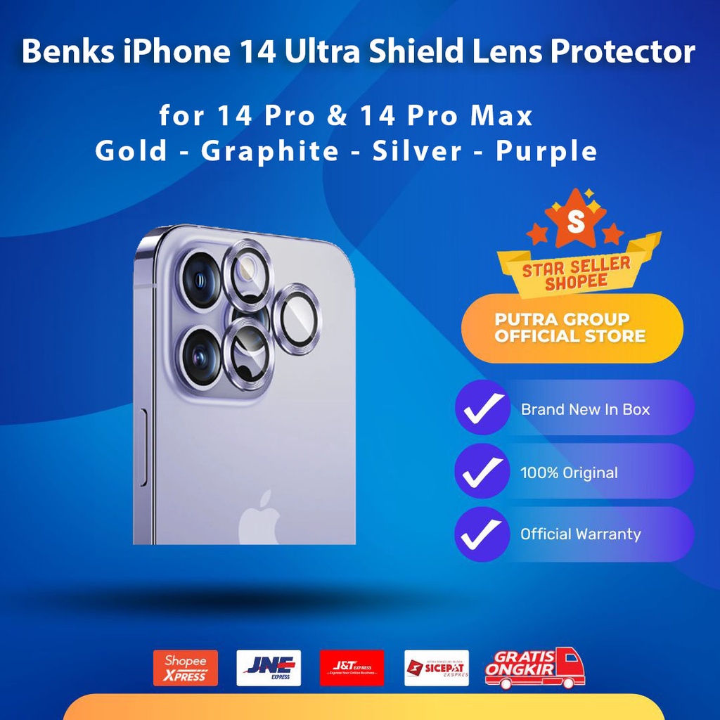 (ORIGINAL) Benks 14 Pro Max / 14 Pro Ultra Shield Lens Camera Protector