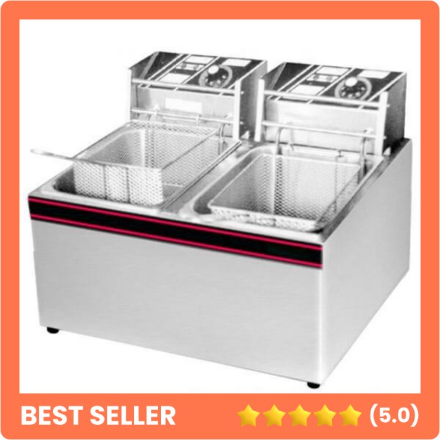 GETRA DEEP FRYER LISTRIK EF-89 GETRA 2 TANK PENGGORENGAN AYAM KENTANG ORIGINAL MURAH PUSAT MESIN