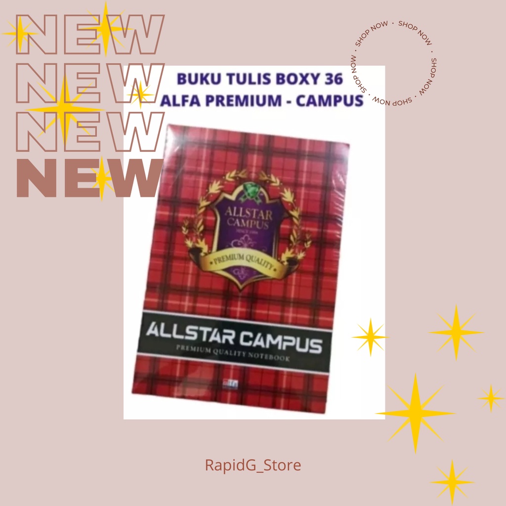 

bib Grosir 1 Pack Buku Tulis Catatan Sekolah Besar Boxy Campus 36 Lembar Panjang 10 Buah