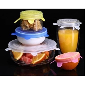 food grade silicone tutup makanan Allsize 6 in 1 Praktis