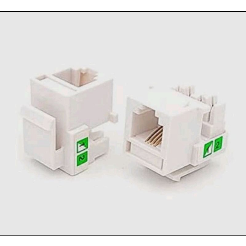 Modular jack cat3 rj11 telp 4pin