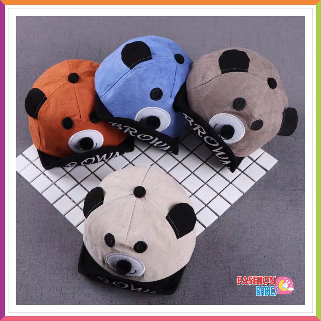 BEAR BASEBALL HAT 3D IMPORT | TOPI CAP IMPORT / TOPI ANAK USIA 1-4 TAHUN UNISEX