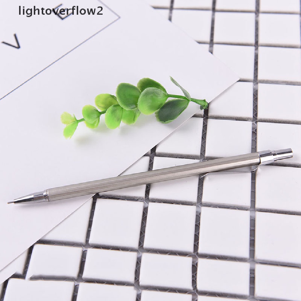 (lightoverflow2) Pensil Mekanik Otomatis 0.5 / 0.7mm Bahan Metal Untuk Menulis / Menggambar