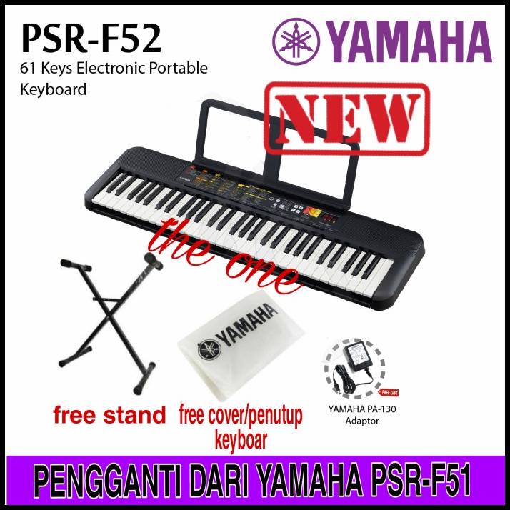 Keyboard Yamaha Psr F51 / Psrf51 / Psr F 51 Original + Stand + Tas
