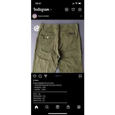 Celana fatigue uniform bridge