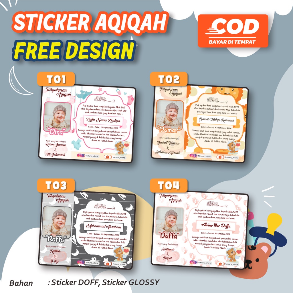 

Stiker Tempel Syukuran Aqiqah / Kelahiran