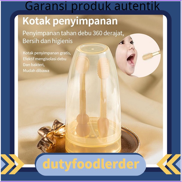 Jual Sikat Lidah Bayi 2in1 Sikat Gigi Silikon Perawatan Mulut Bayi 0