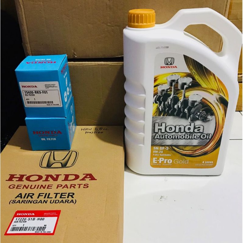 Oli mesin Honda epro gold 0W 20 4L paket filter oli hrv 1,8 prestige (3item)