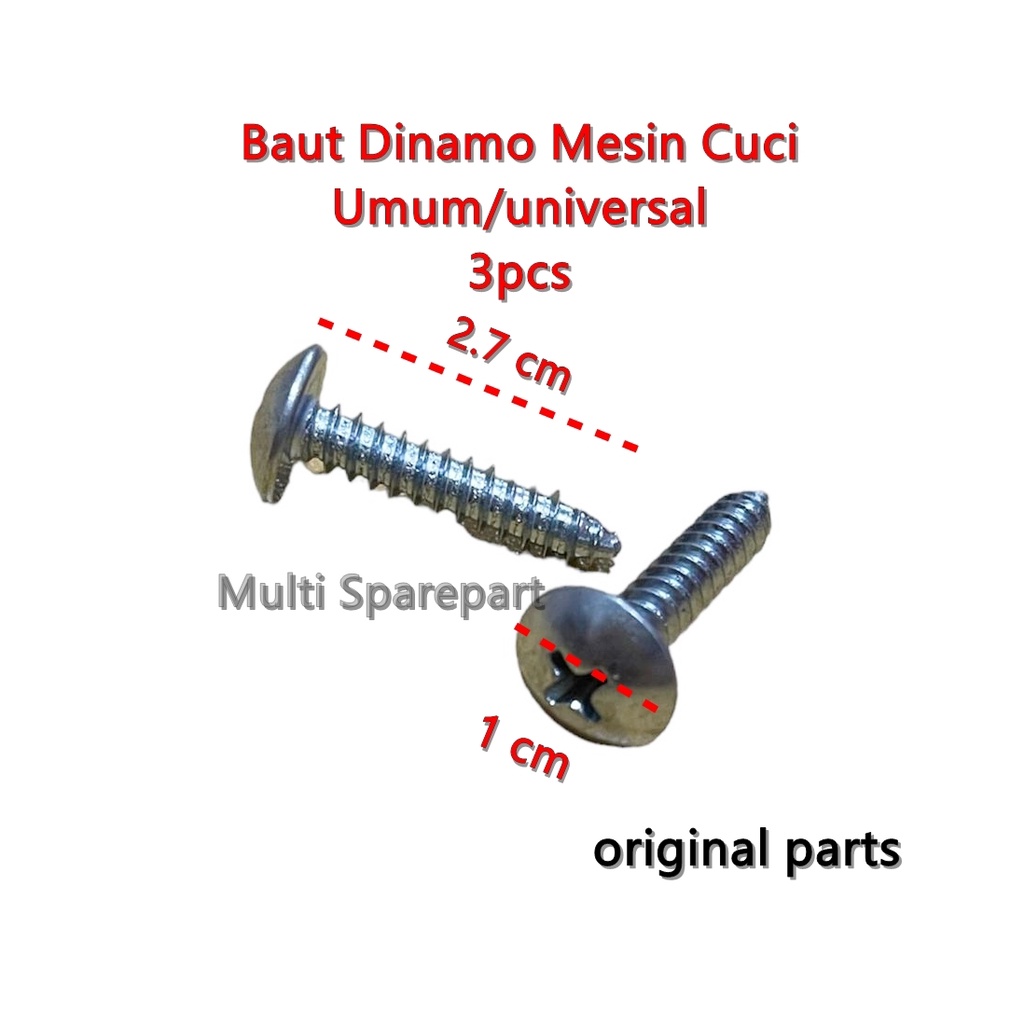 Baut Dinamo Mesin Cuci 3 pcs Original Parts Screw Body Wash Machine Universal