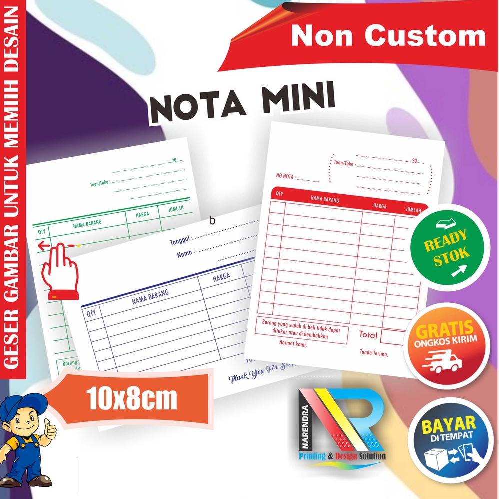 

PALING BAGUS Nota Kontan Ukuran Mini Grosir dan Eceran 2 ply Rangkap # 876