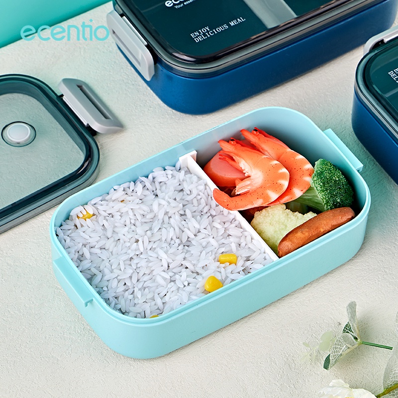 ecentio Kotak Bekal Single-Layer Lunch Box kotak Makan Kapasitas tempat bekal 800ml