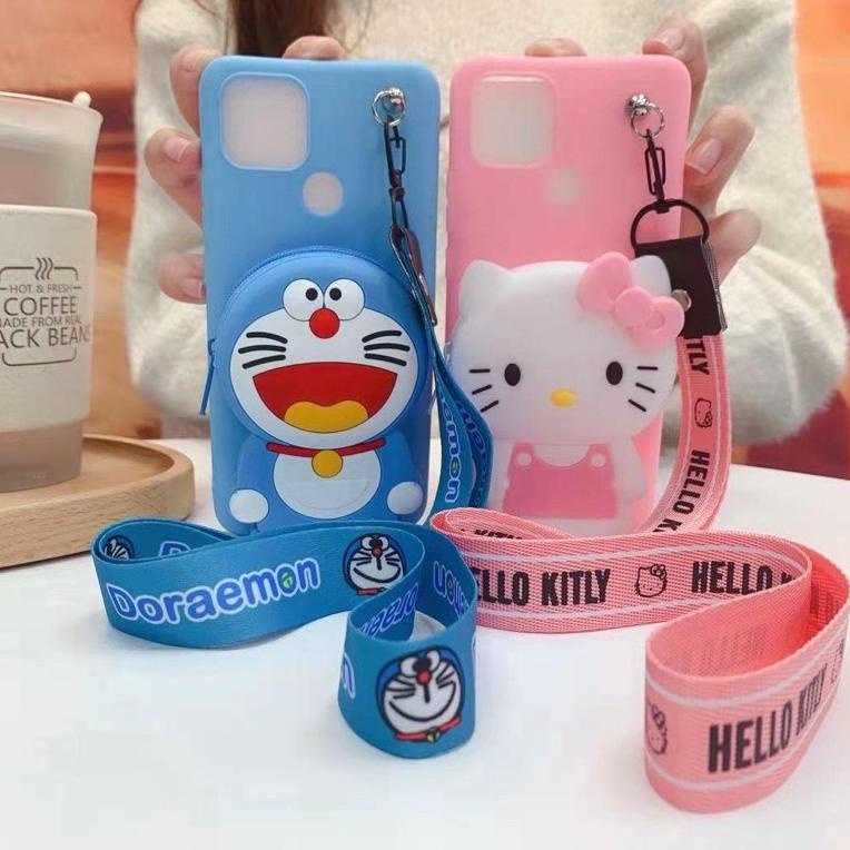 W1P7 INFINIX HOT 9 PLAY/SMART 4/SMART 5/SMART 6 NFC/SOFT CASE KARAKTER  KARAKTER DOMPET KOIN + GANTU