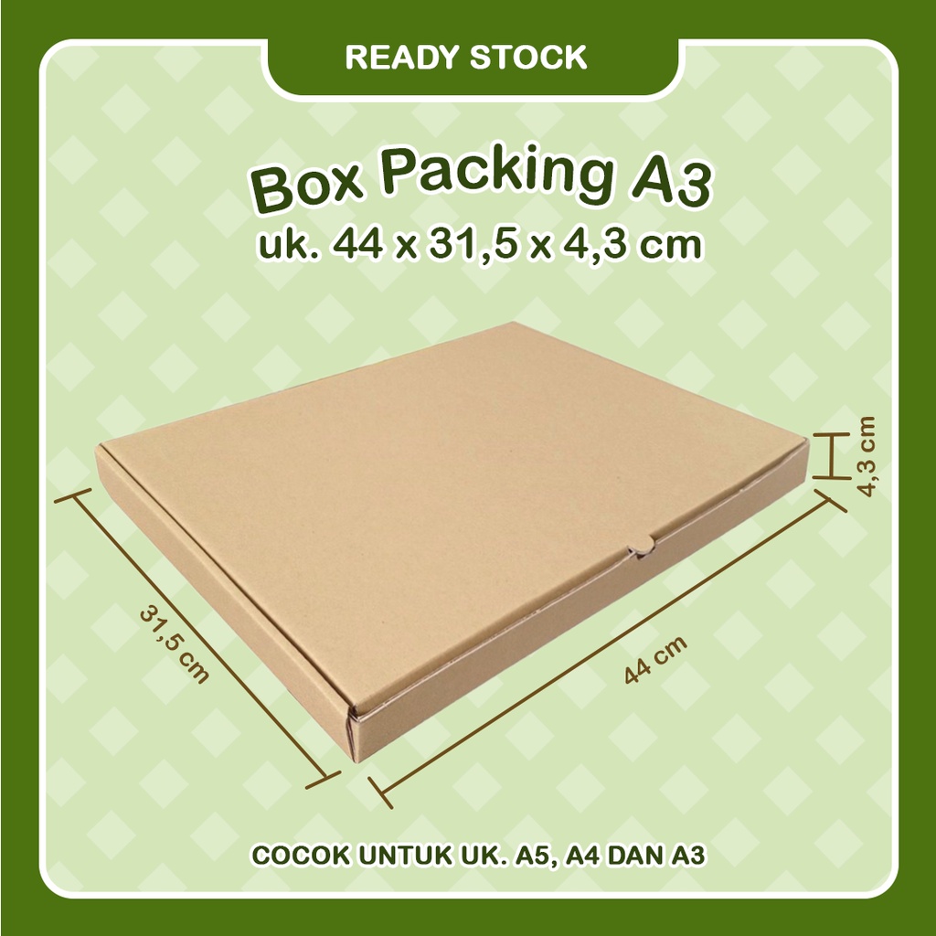 BOX PACKING KARDUS GIFT HADIAH HAMPERS A3 (44x31,5x4,3cm)