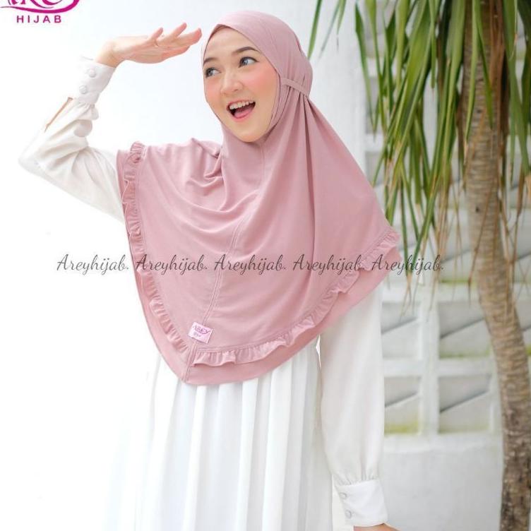 {BJP.18Oc22e} (Original Arey) Jilbab Bergo Amel by Arey Hijab // Jersey Irish