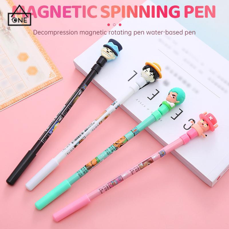 COD❤️Spinning Pen Pulpen Putar Karakter Anti Stress Pena Mainan Anak Spinner Balance One Piece-A.one