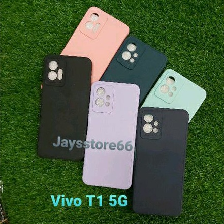 Case TPU Macaroon Warna Warni Vivo T1 5G