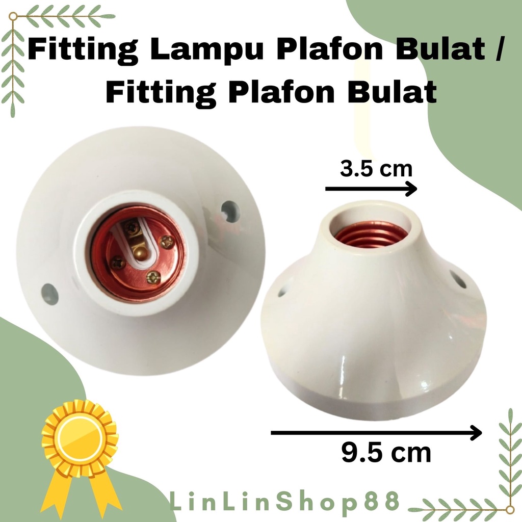 Fitting Lampu Plafon Bulat / Fitting Plafon Bulat