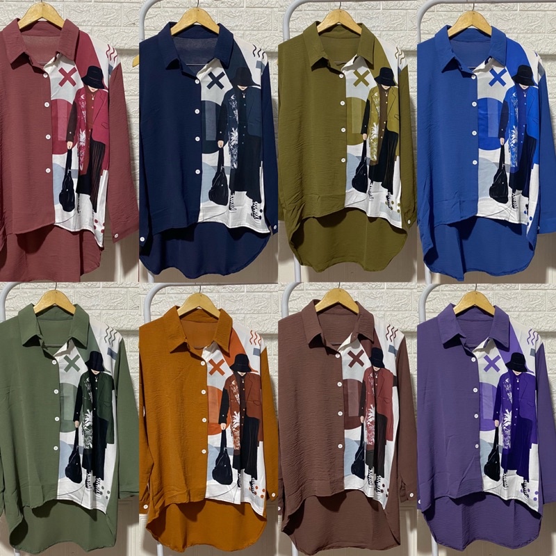 SETCEL CRINKLE GAMBAR STELAN VIRAL TANISHA KOMBINASI POLOS FELI JUMBO BIGSIZE XXL PRINTING MURAH GROSIR MIXIT