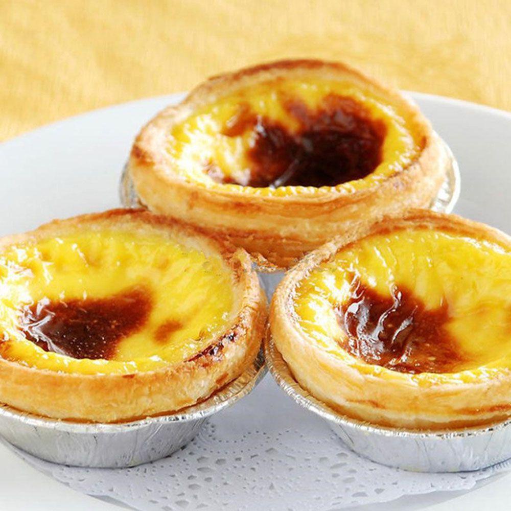 [Elegan] 250 Pcs Cetakan Egg Tarts DIY New Arrival Sekali Pakai Bakeware Silver Tone Puding Makers