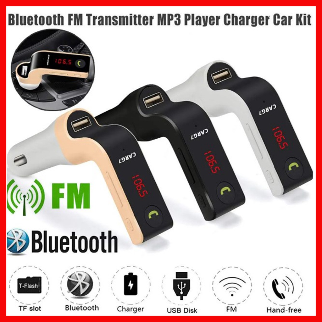 CAR CHARGER BLUETOOTH + FM RADIO 3IN1 CARG7 - CHARGER MOBIL + FM RADIO