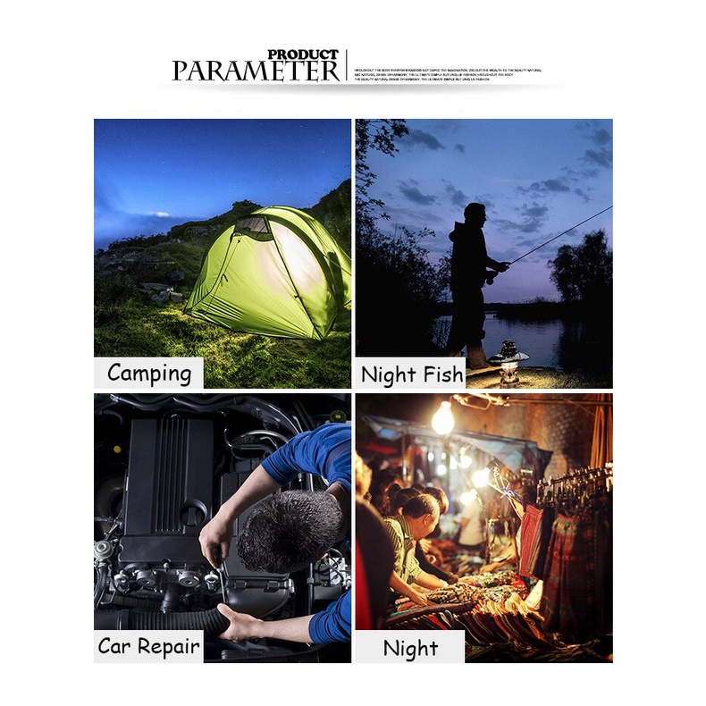Senter Camping tenaga surya bisa Carger HP Lampu LED Solar Power Recharge cas ulang tenaga matahari Portable Solar Lamp COB LED Work Lantern Waterproof Emergency Spotlight USB Rechargeable Hand Lamp for Outdoor Hiking Camping