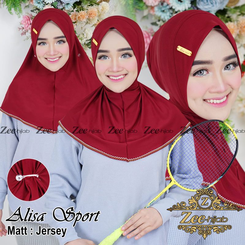 ALISA SPORT / JILBAB SPORT / HIJAB SPORT / KERUDUNG SPORT / JILBAB OLAHRAGA / HIJAB OLAHRAGA / JILBAB SPORT NUTUP DADA / JILBAB SPORT NON PET