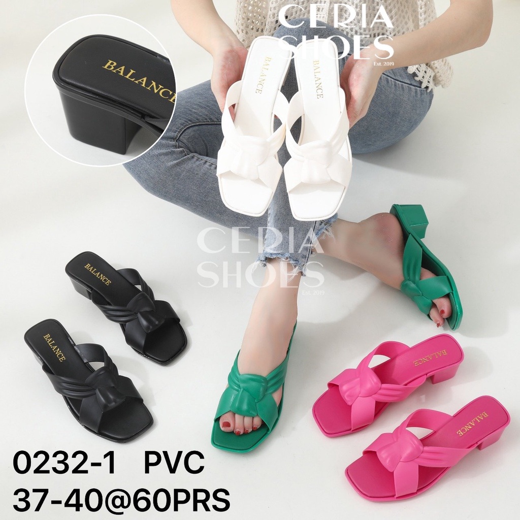 BALANCE Sandal Heels Wanita Import BKK Tali Jelly Tinggi 5 Cm Rubber Non-Slip Sole 0232