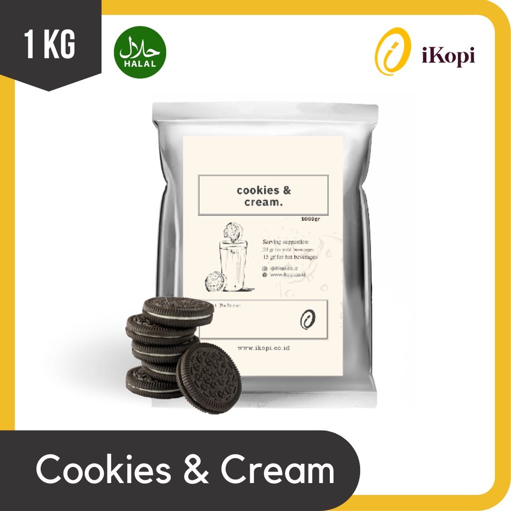 

iKopi Bubuk / Powder Minuman Rasa Cookies and Cream 1 kg Siap Seduh Instan